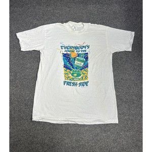 Vintage 90s Salem Cigarettes White Single Stich Graphic T Shirt Tabacco Size XL